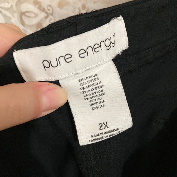 Pure Energy black dressy legging pants - Picture 2 of 4